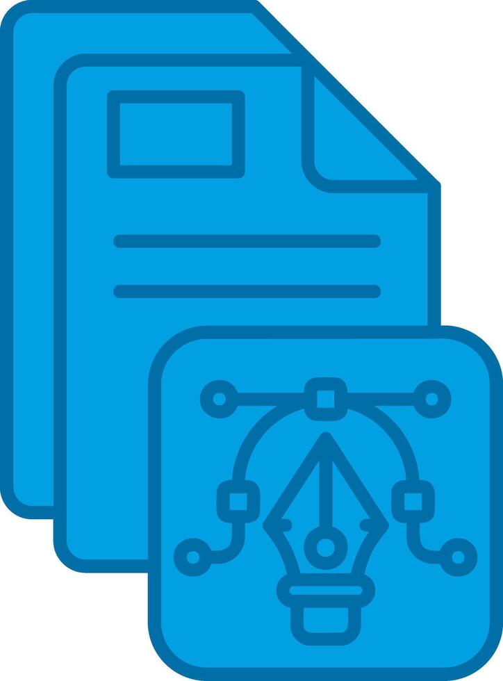 Vector Blue Line Filled Icon