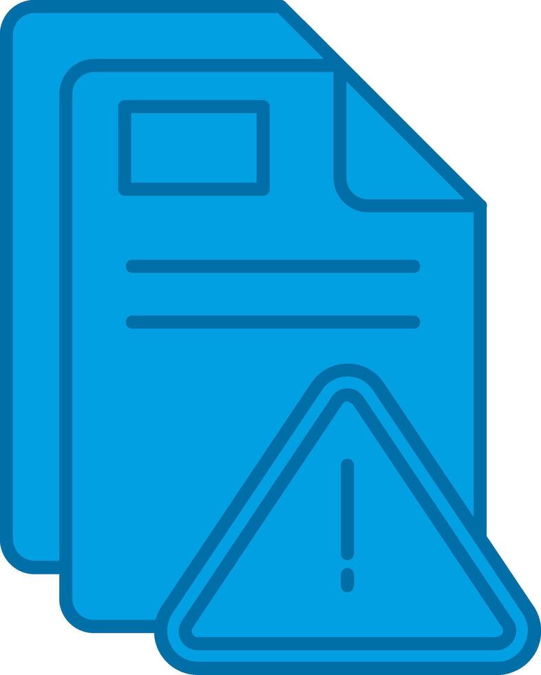 Alert Blue Line Filled Icon vector