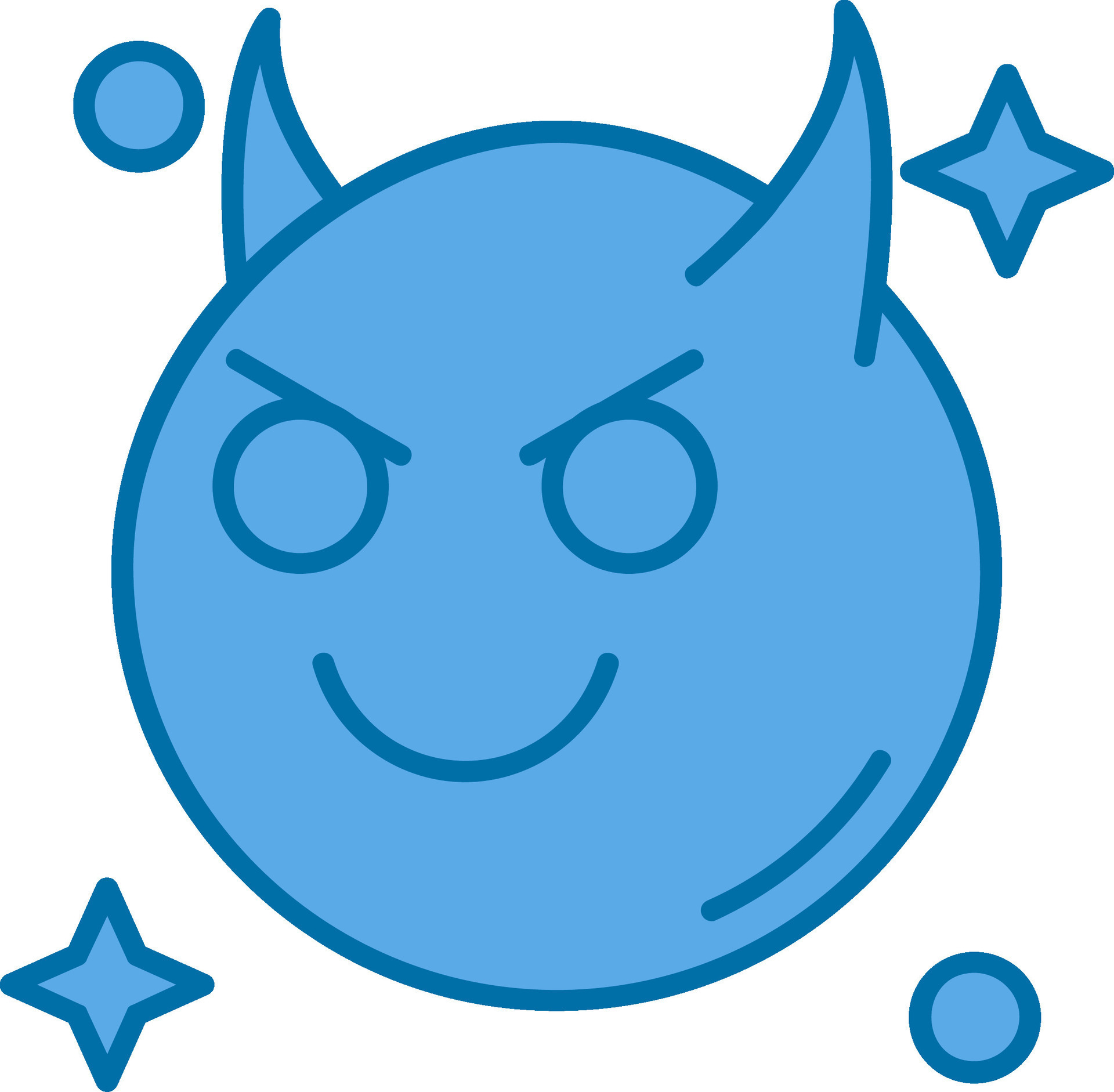 Demon Blue Line Filled Icon 38901935 Vector Art at Vecteezy
