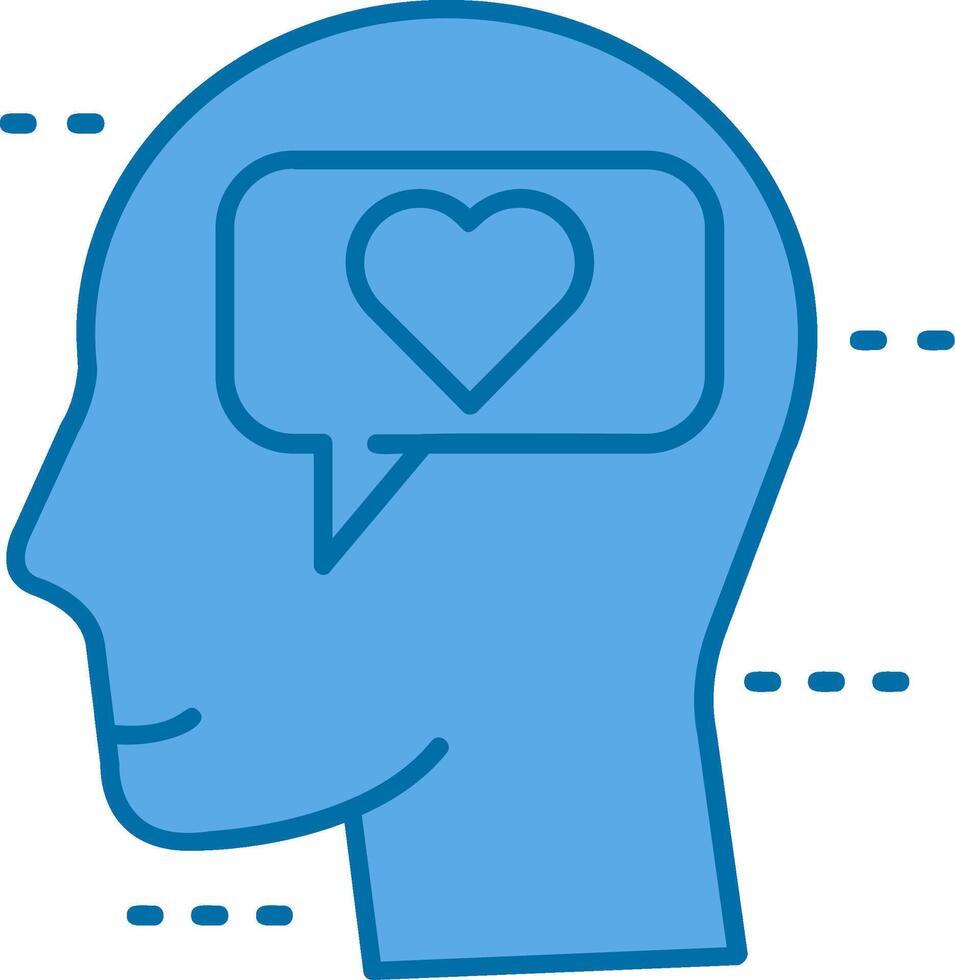 Dialog Blue Line Filled Icon vector