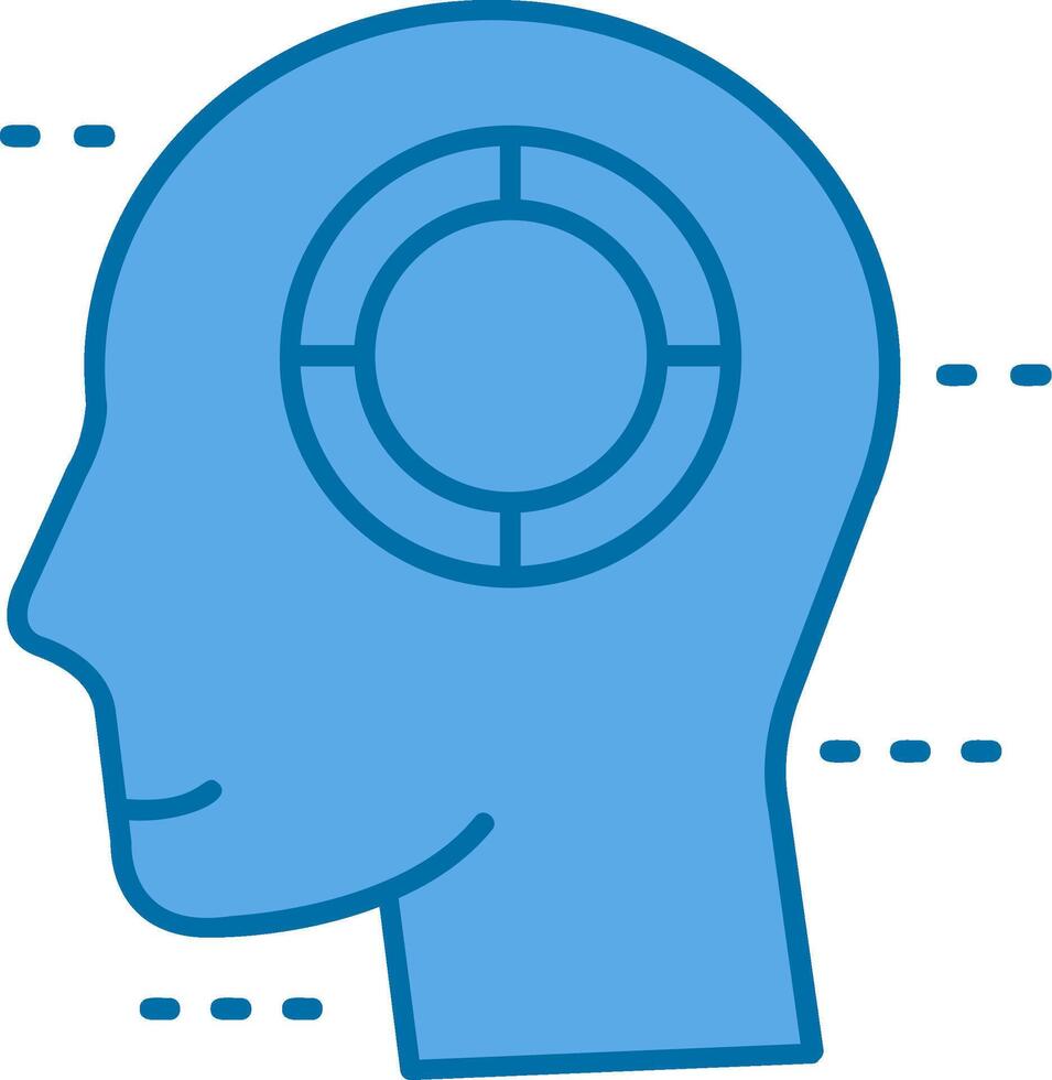 Sensitivity Blue Line Filled Icon vector