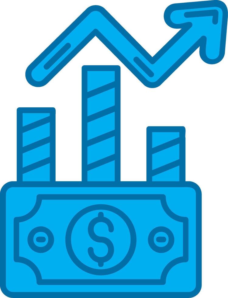 Stock Blue Line Filled Icon vector