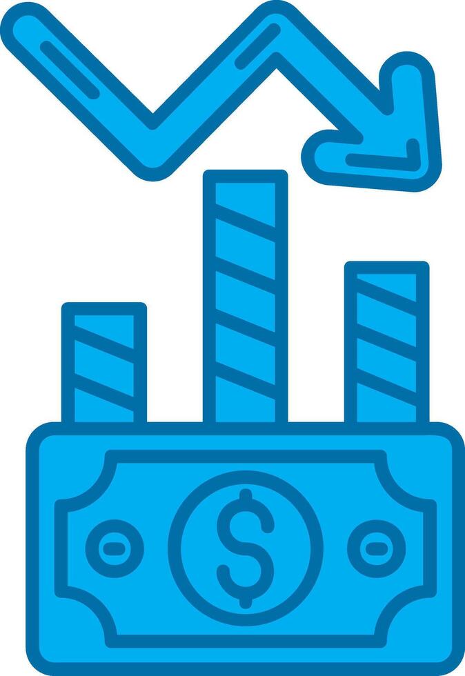 Stock Blue Line Filled Icon vector