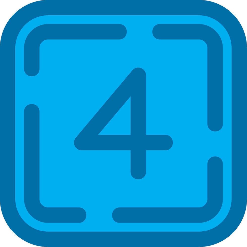 Four Blue Line Filled Icon vector