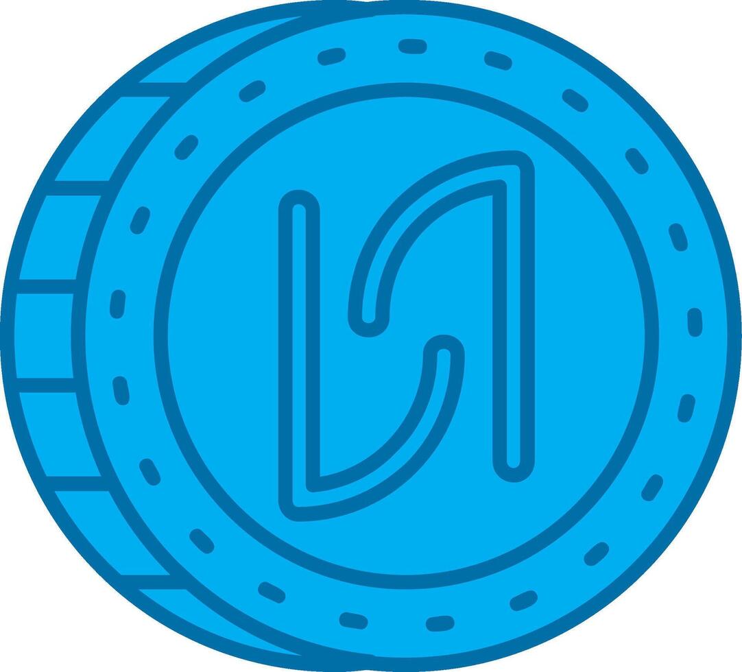 Shekel Blue Line Filled Icon vector