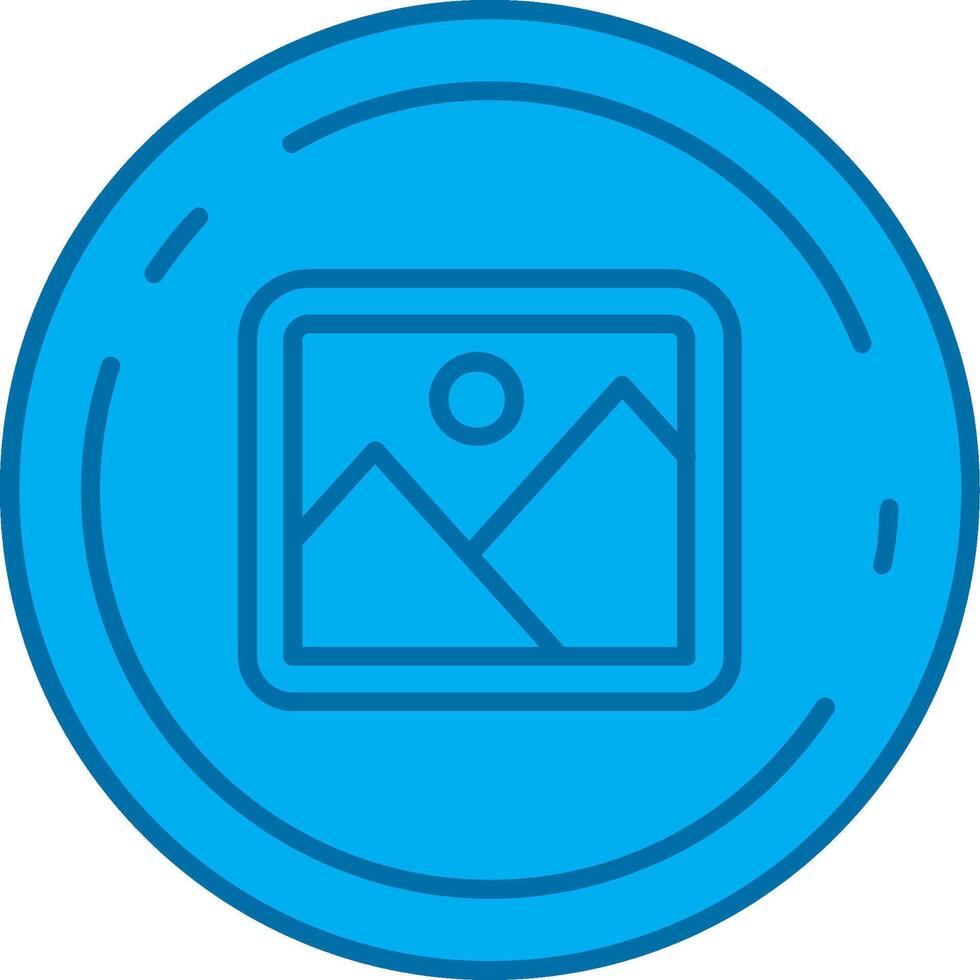 Image Blue Line Filled Icon vector