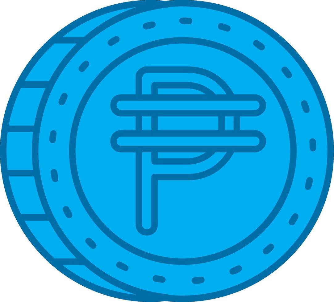 Philippine Blue Line Filled Icon vector