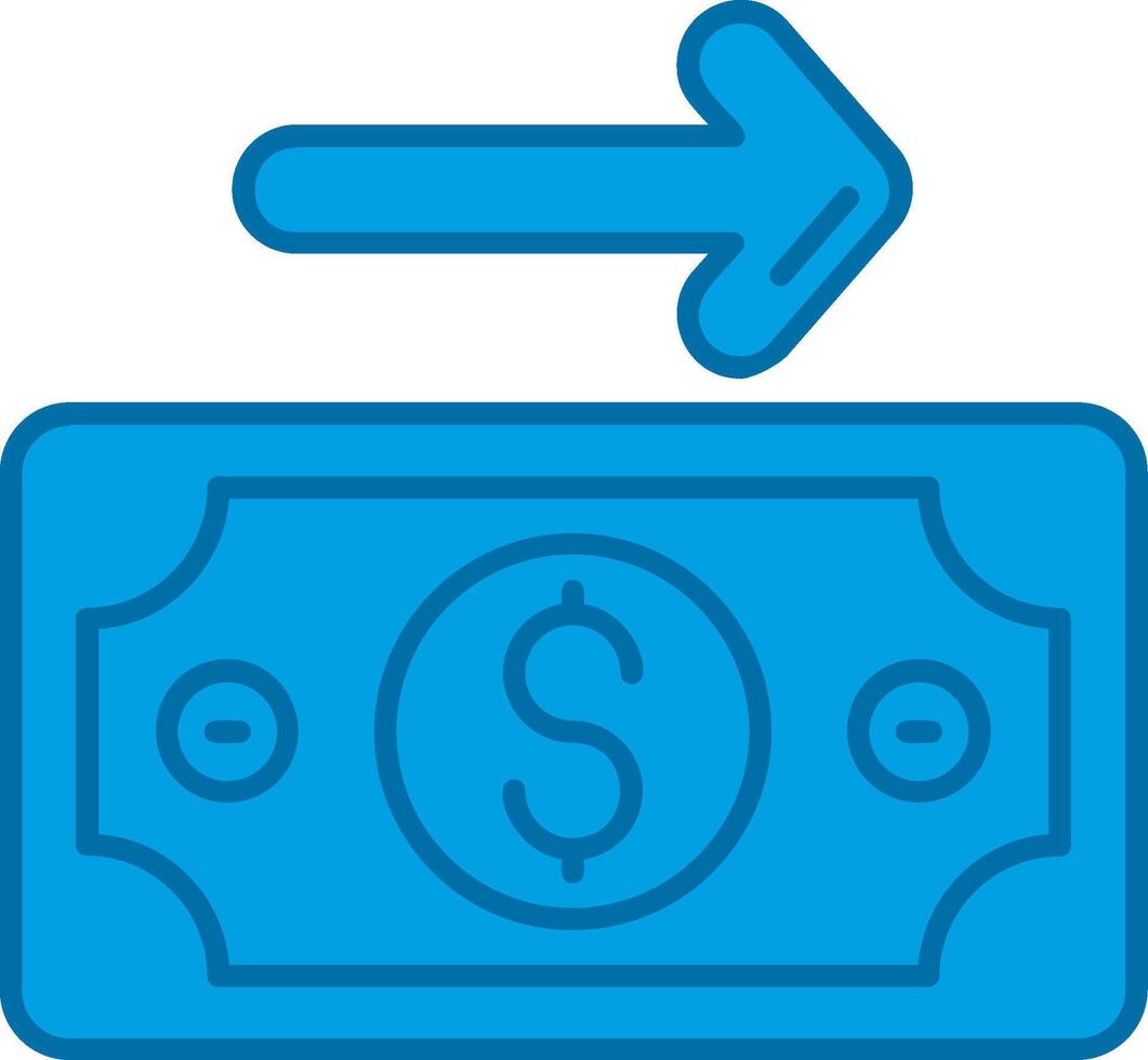 Payment Blue Line Filled Icon vector