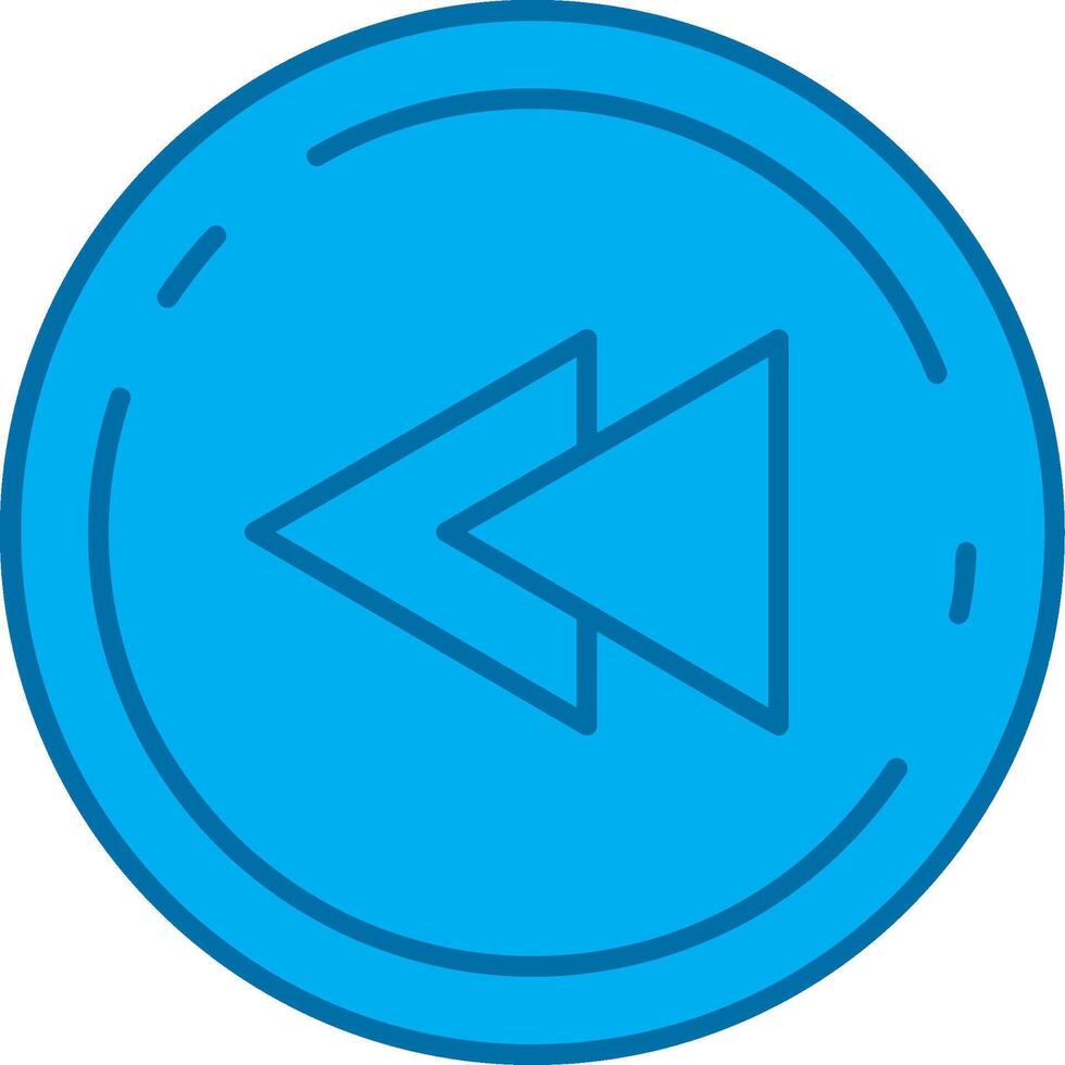 Fast forward Blue Line Filled Icon vector