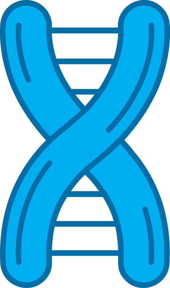 Dna Blue Line Filled Icon vector
