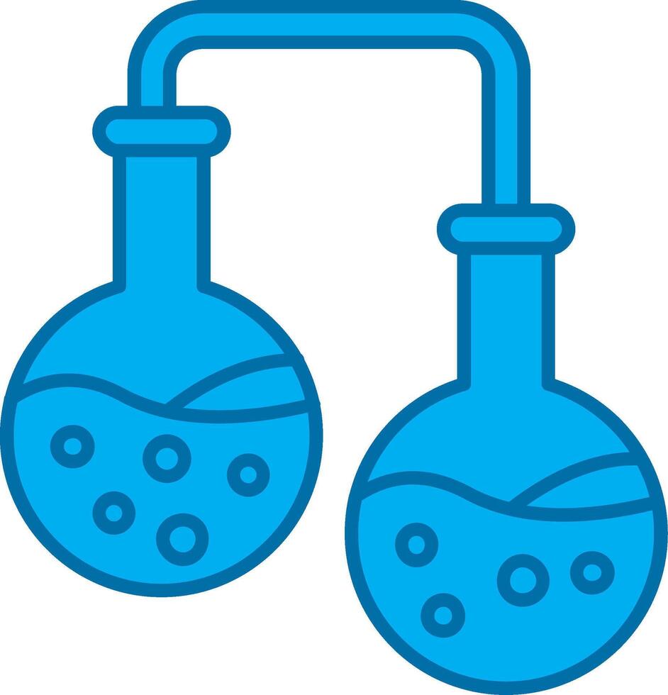 Experiment Blue Line Filled Icon vector