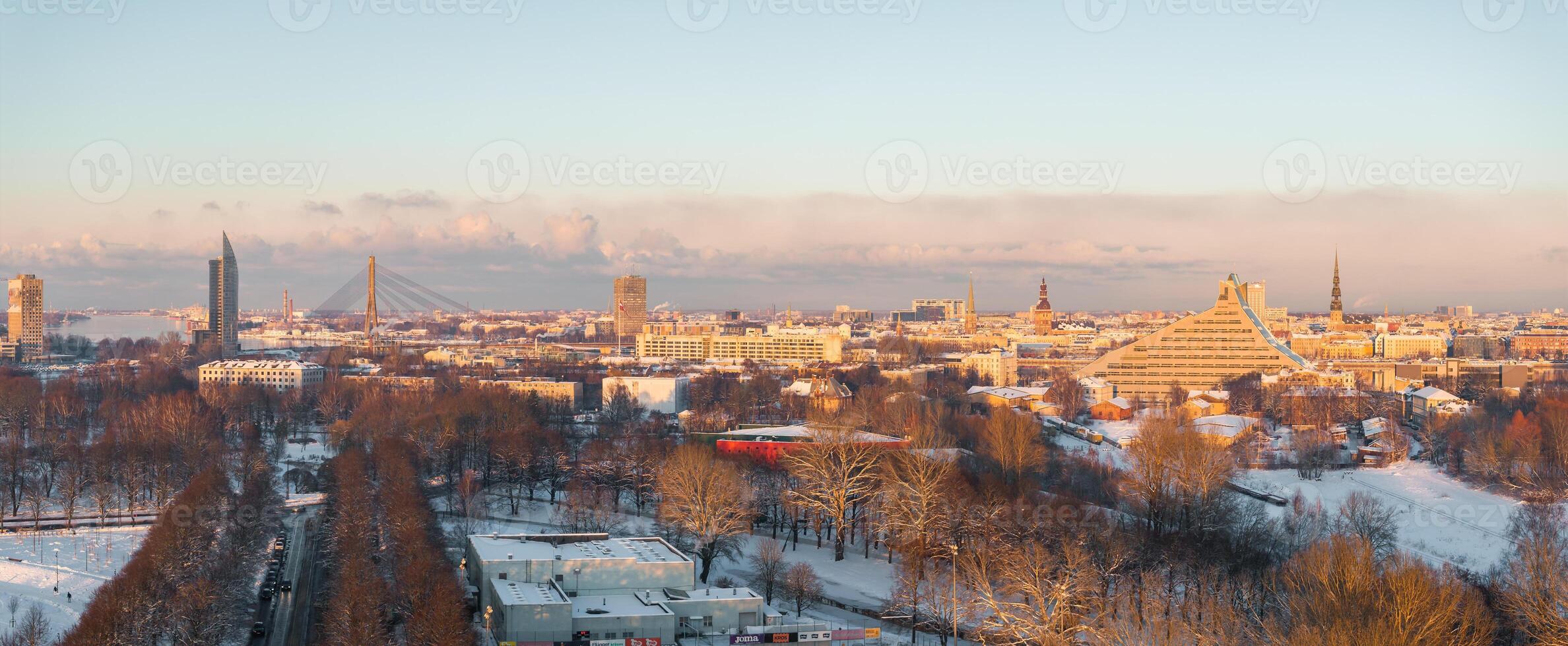 Beautiful winter day in Riga. photo