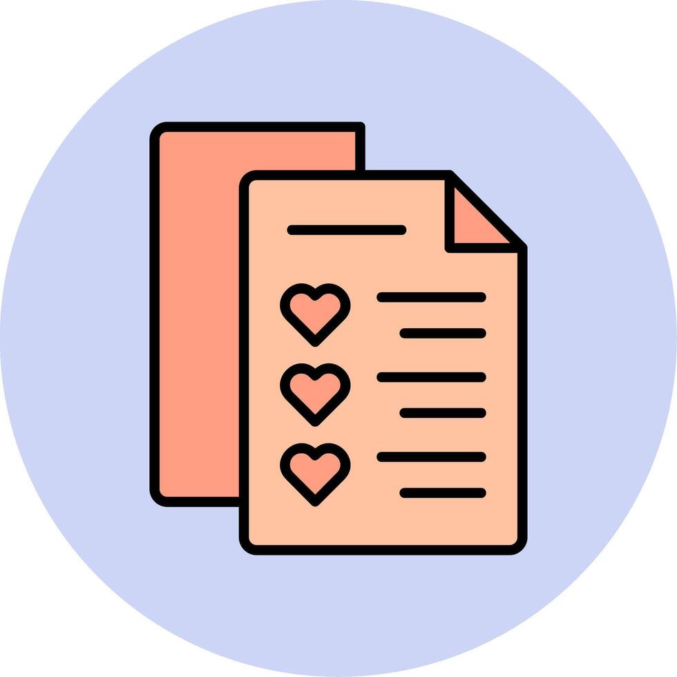 Wishlist Vector Icon