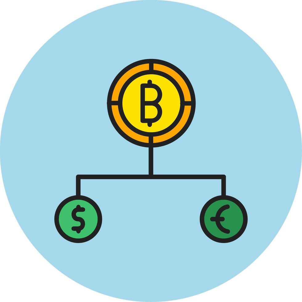 Divide Currency Vector Icon