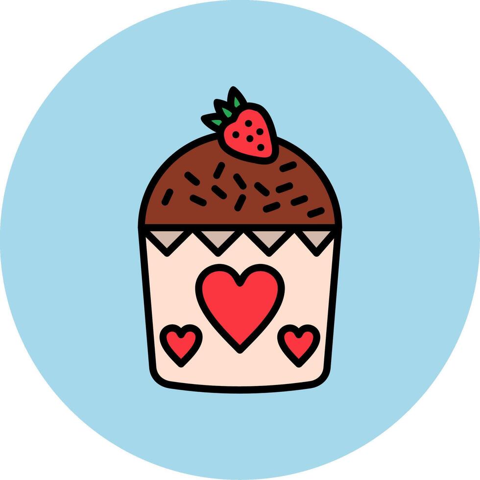 icono de vector de muffin