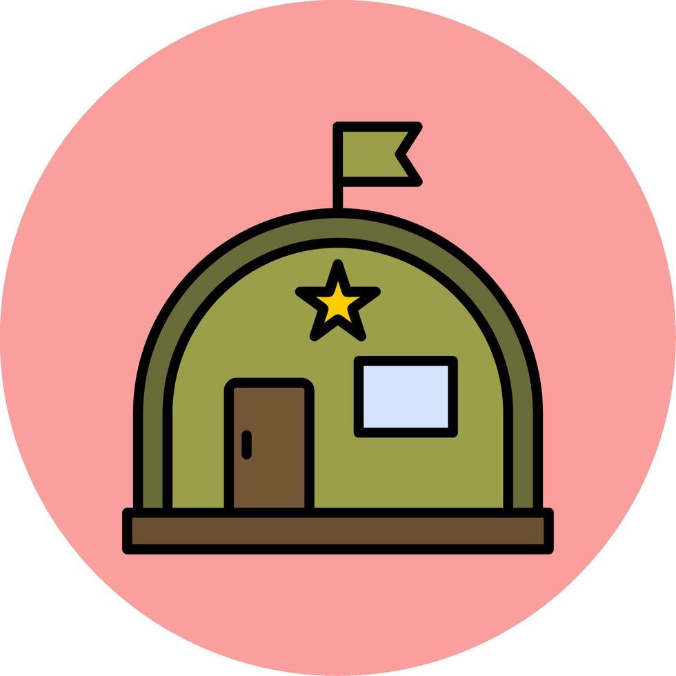 Military Warehouse Vector Icon