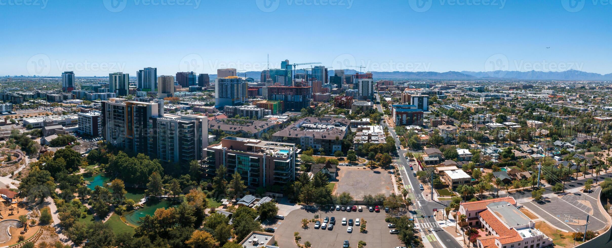 Phoenix city downtown skyline cityscape of Arizona in USA. photo