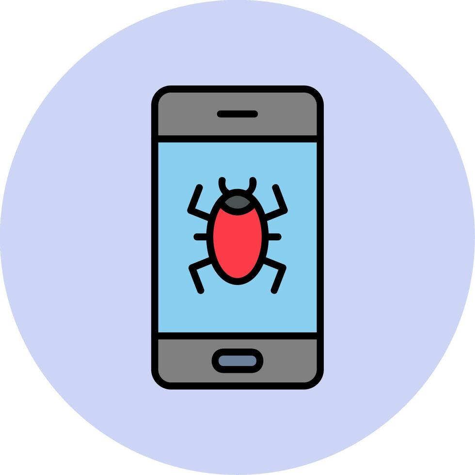 Mobile Virus Vector Icon