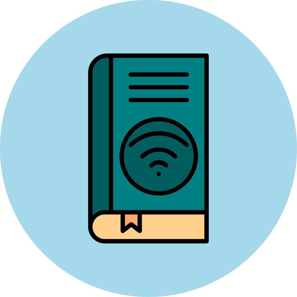 Wifi libro vector icono