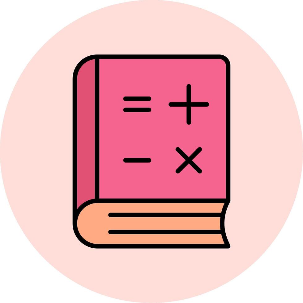 icono de vector de libro de matemáticas