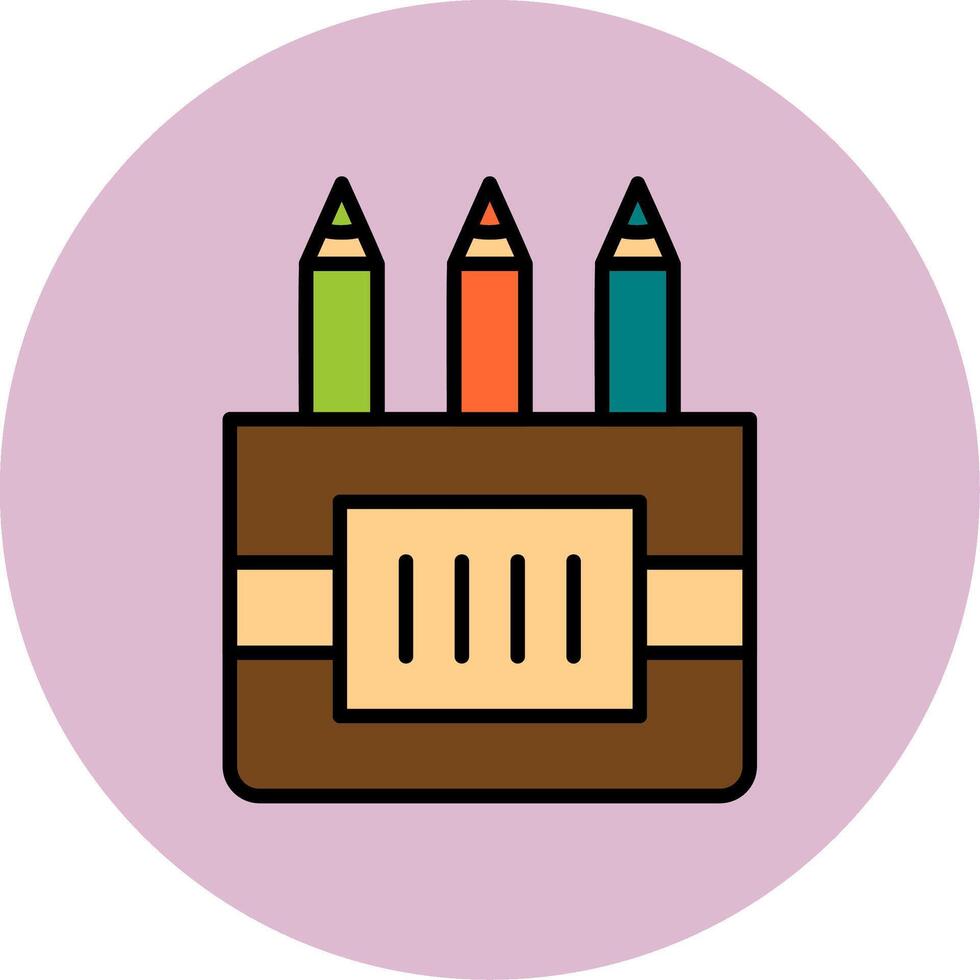 Colored Pencils Vector Icon