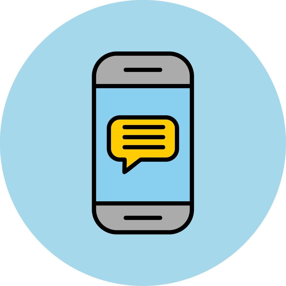 Phone Message Vector Icon