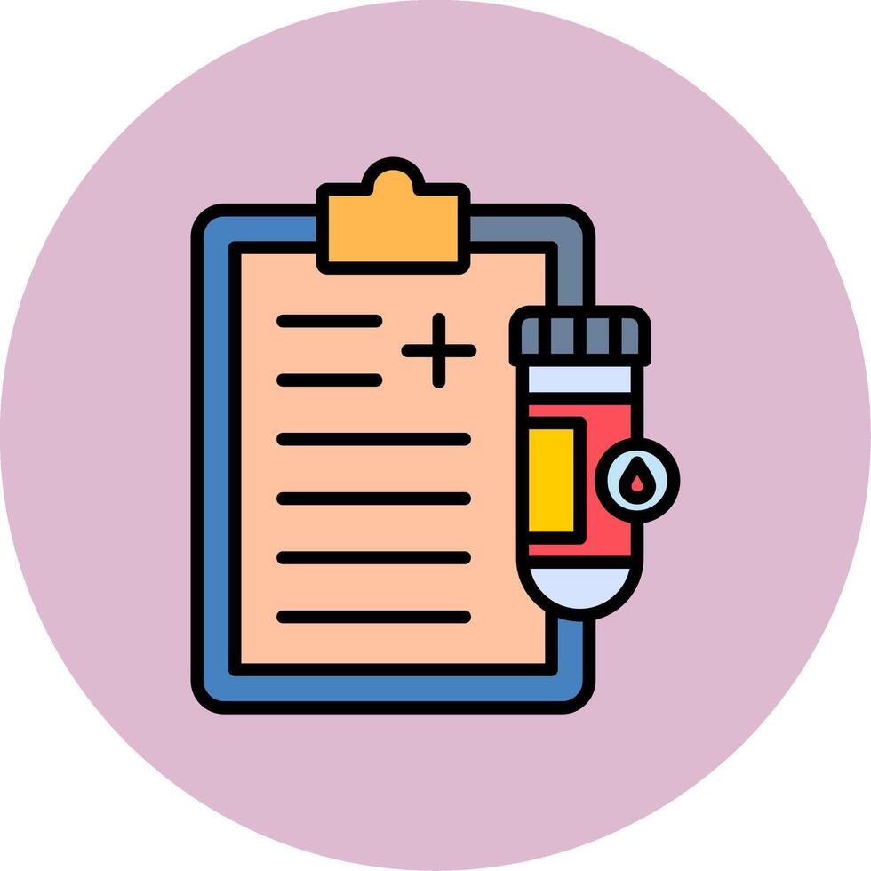 Urine Report Vector Icon