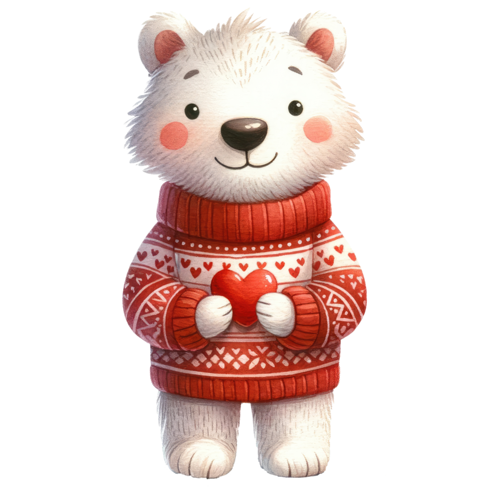 AI generated Charming Dog with Heart Illustration png