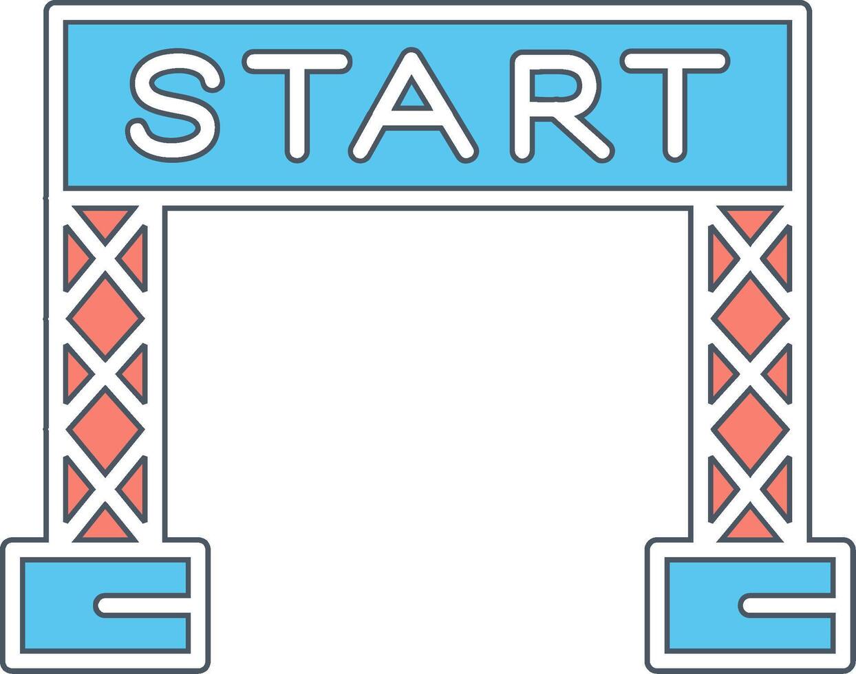 Start Line Vector Icon