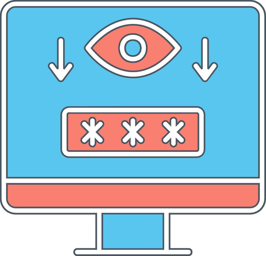 Computer Spyware Vector Icon