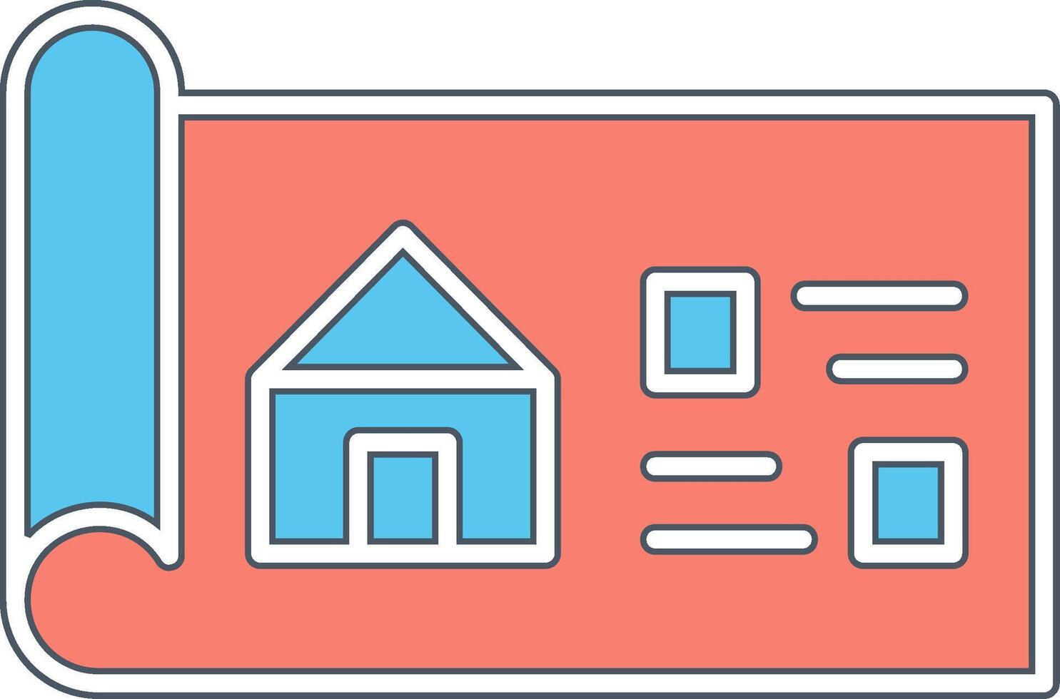 House Blueprint Vector Icon