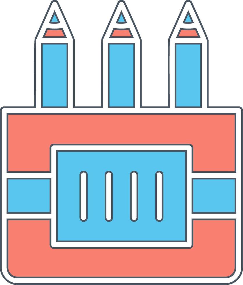 Colored Pencils Vector Icon
