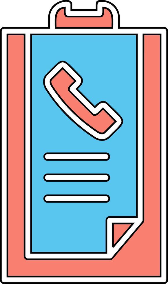 Call list History Vector Icon