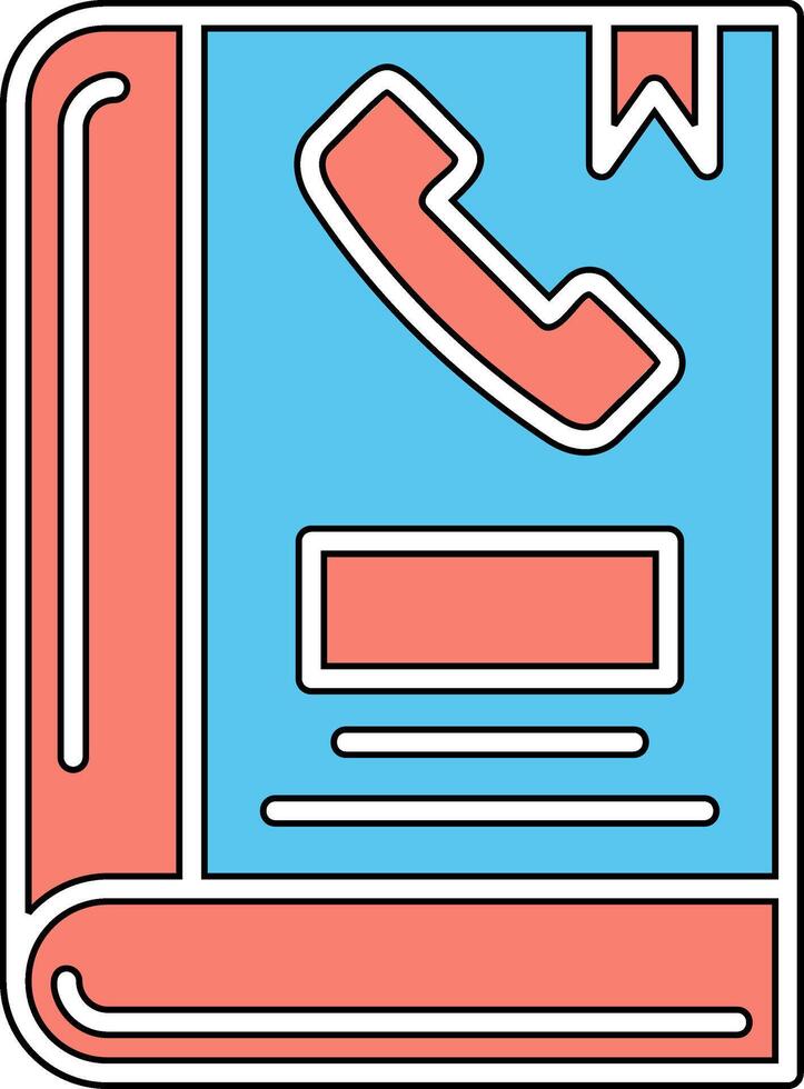 Phone Book Vector Icon