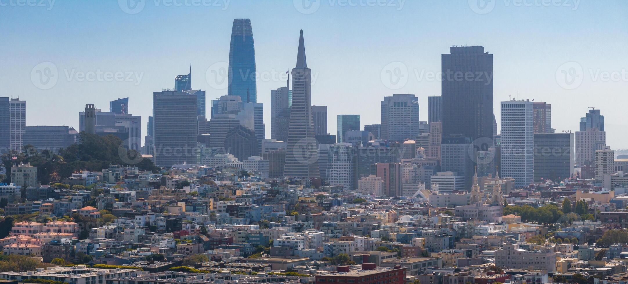 Aerial view of the San Francisco downtown. photo