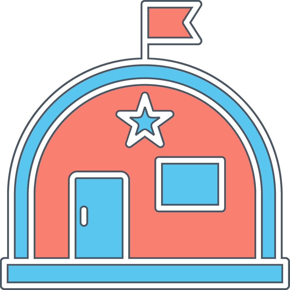 Military Warehouse Vector Icon