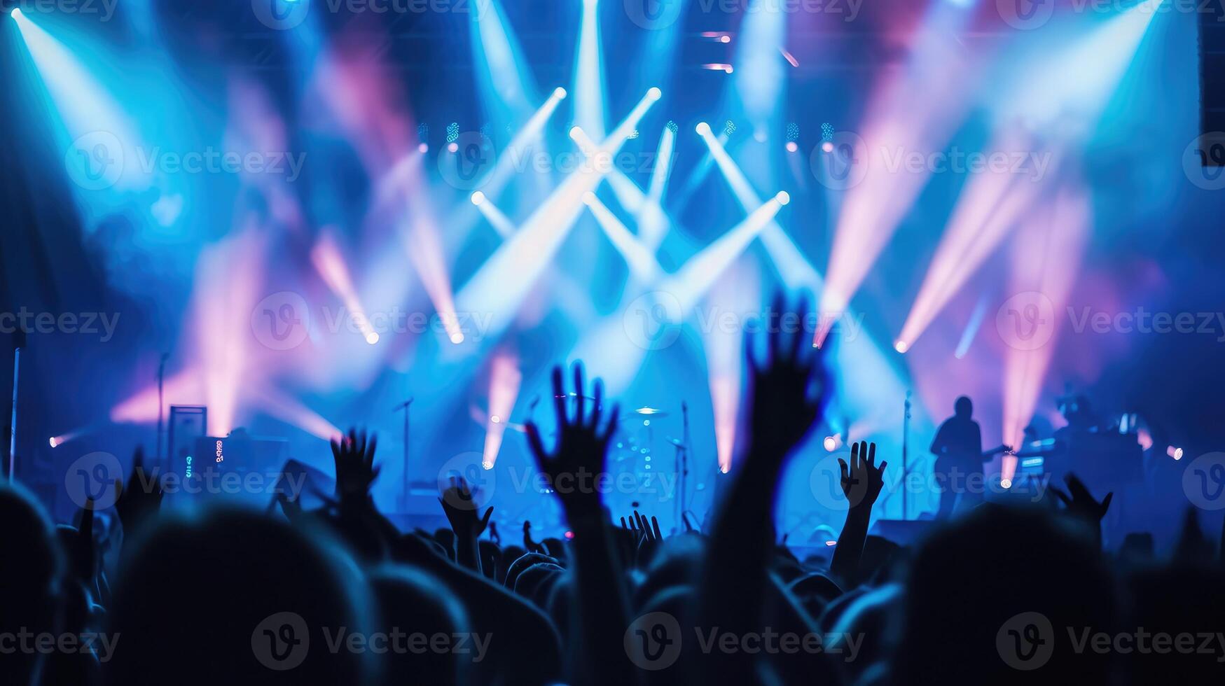 AI generated People At Music Concert HD Background photo