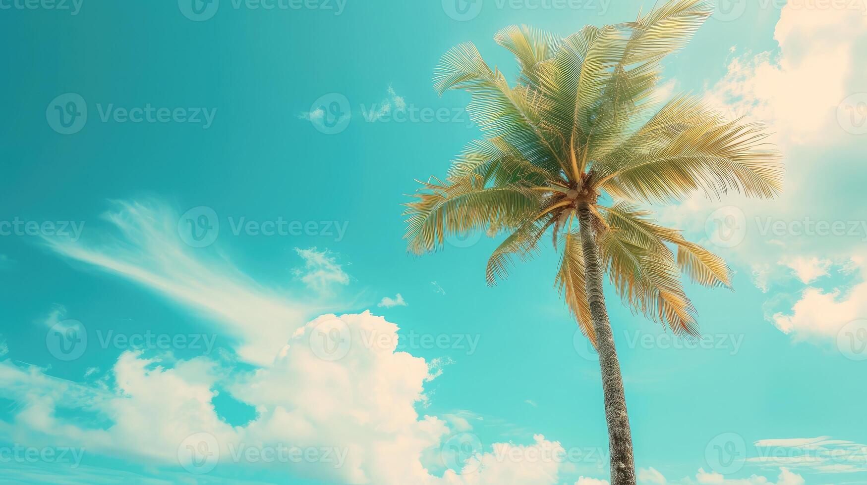 AI generated Palm and tropical beach photo