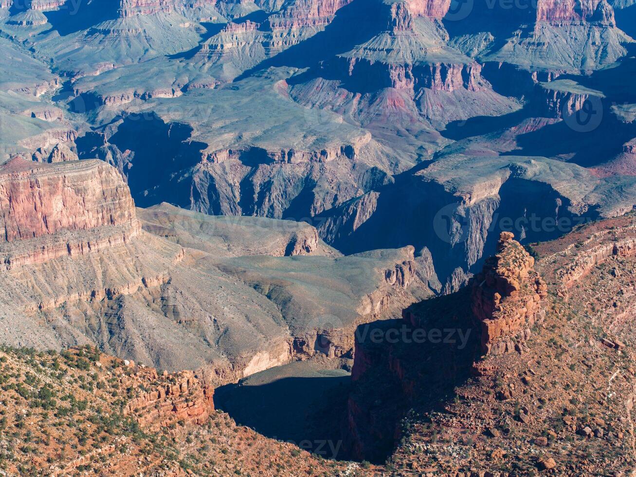 Grand Canyon aerial scene. Panorama in beautiful nature landscape scenery in Grand Canyon National Park. photo