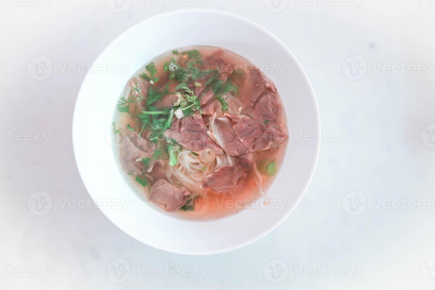 Chinese noodles or beef noodles photo