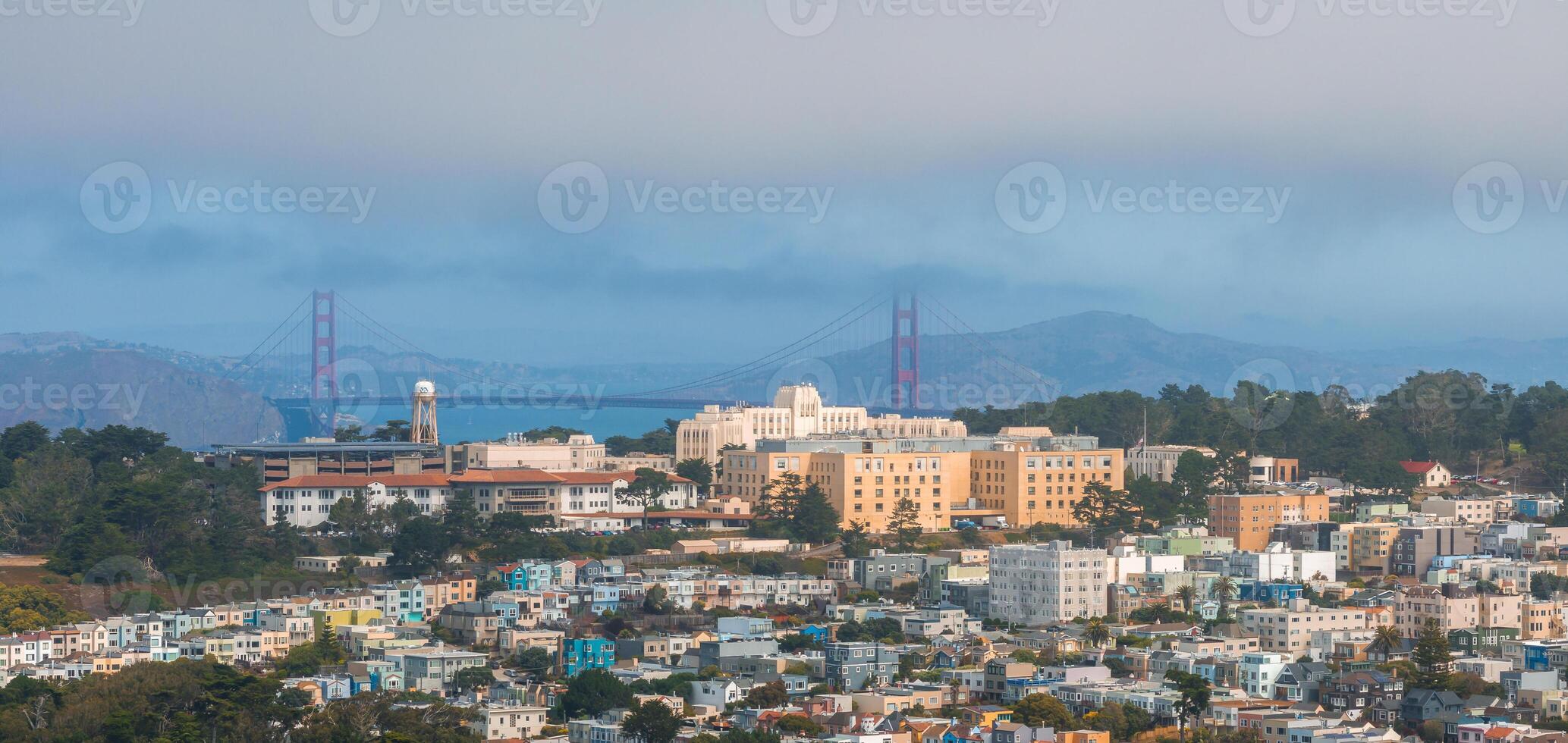 San Francisco. Image of San Francisco skyline. Aerial view of the skyline of San Francisco, California, United States. photo
