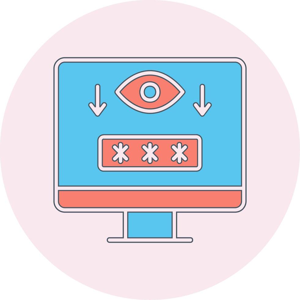 Computer Spyware Vector Icon