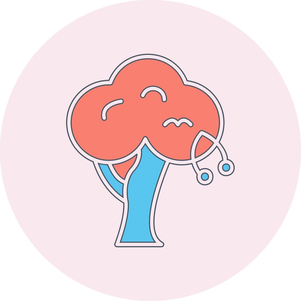 Cereza árbol vector icono