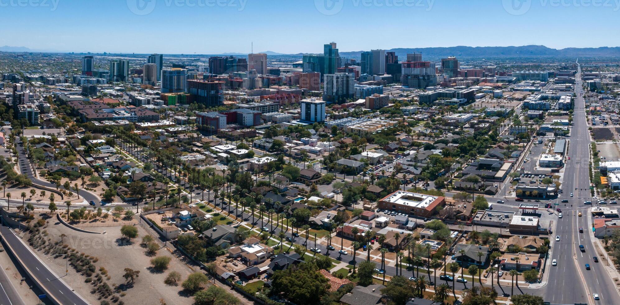 Phoenix city downtown skyline cityscape of Arizona in USA. photo