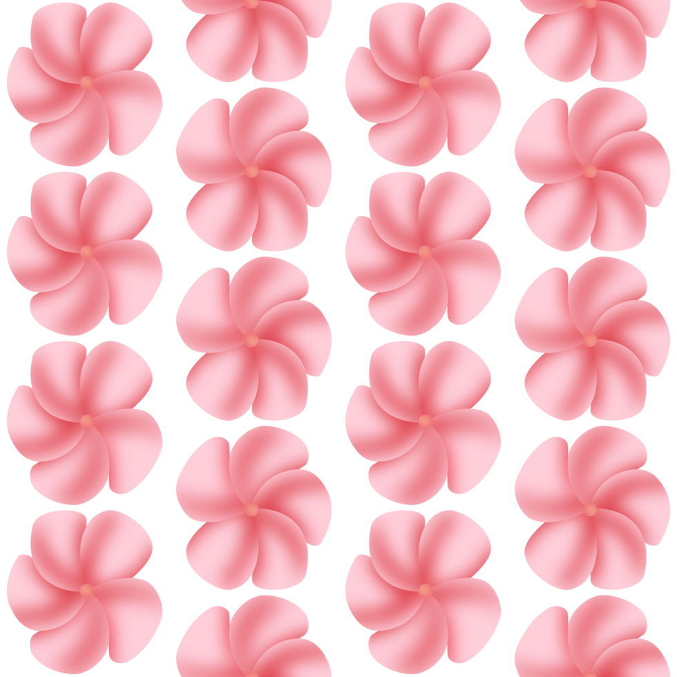 en sömlös mönster av plumeria frangipani png transparent bakgrund i en ritad för hand lutning Färg vår blommig begrepp, illustration