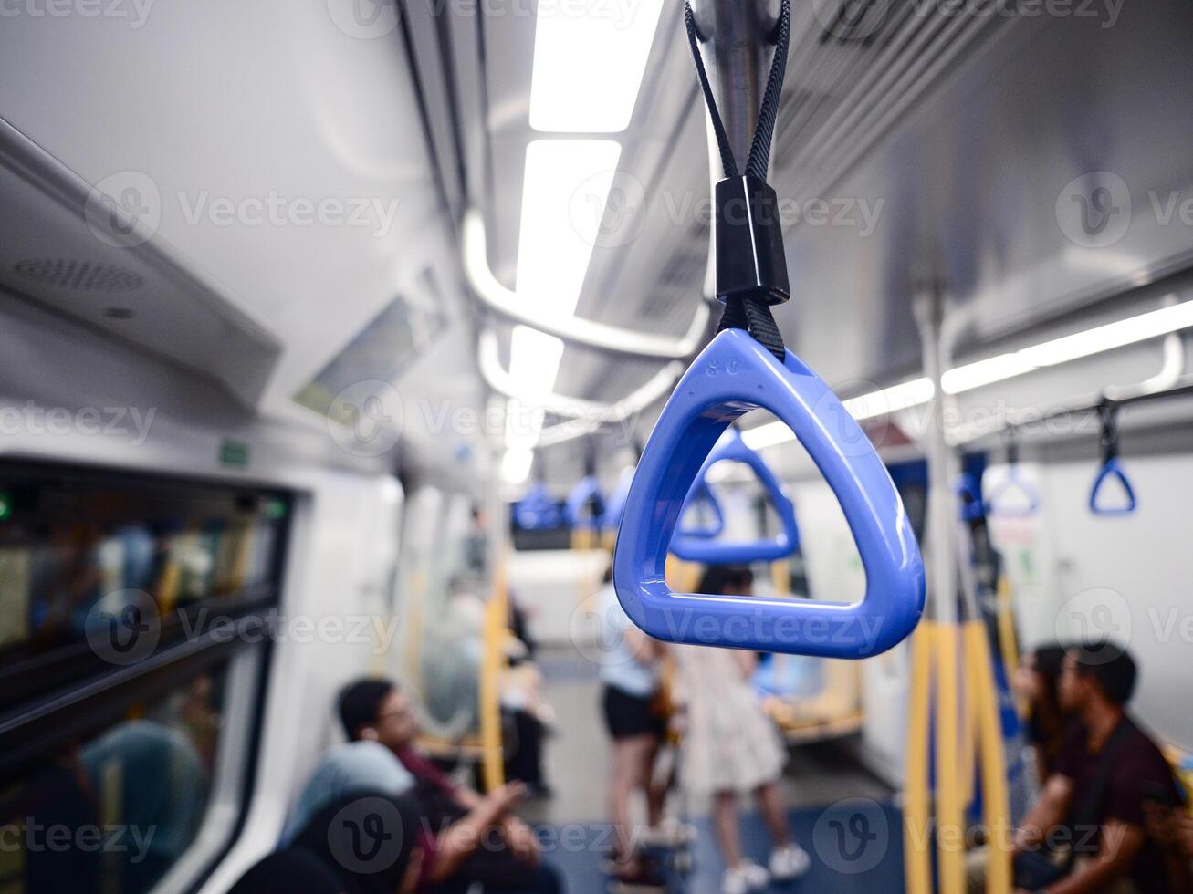 Close up of train garb handles photo