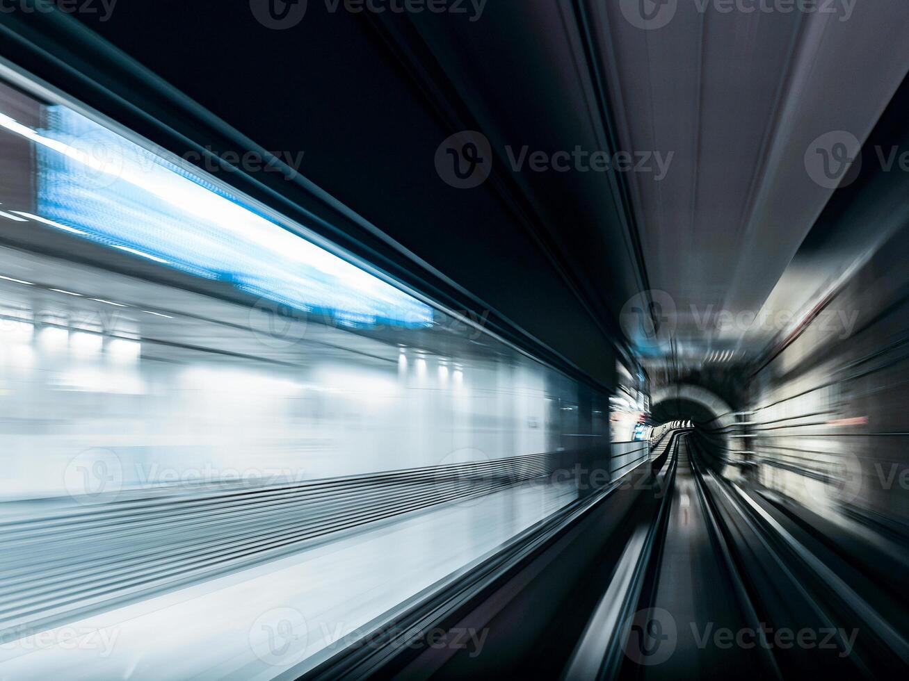 View of motion in tunnel photo