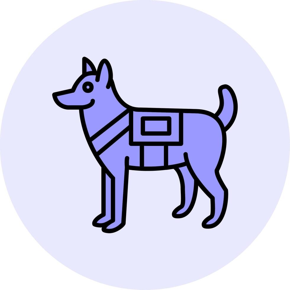 Military Dog Vector Icon