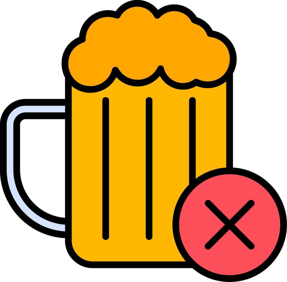 No Alcohol Vector Icon