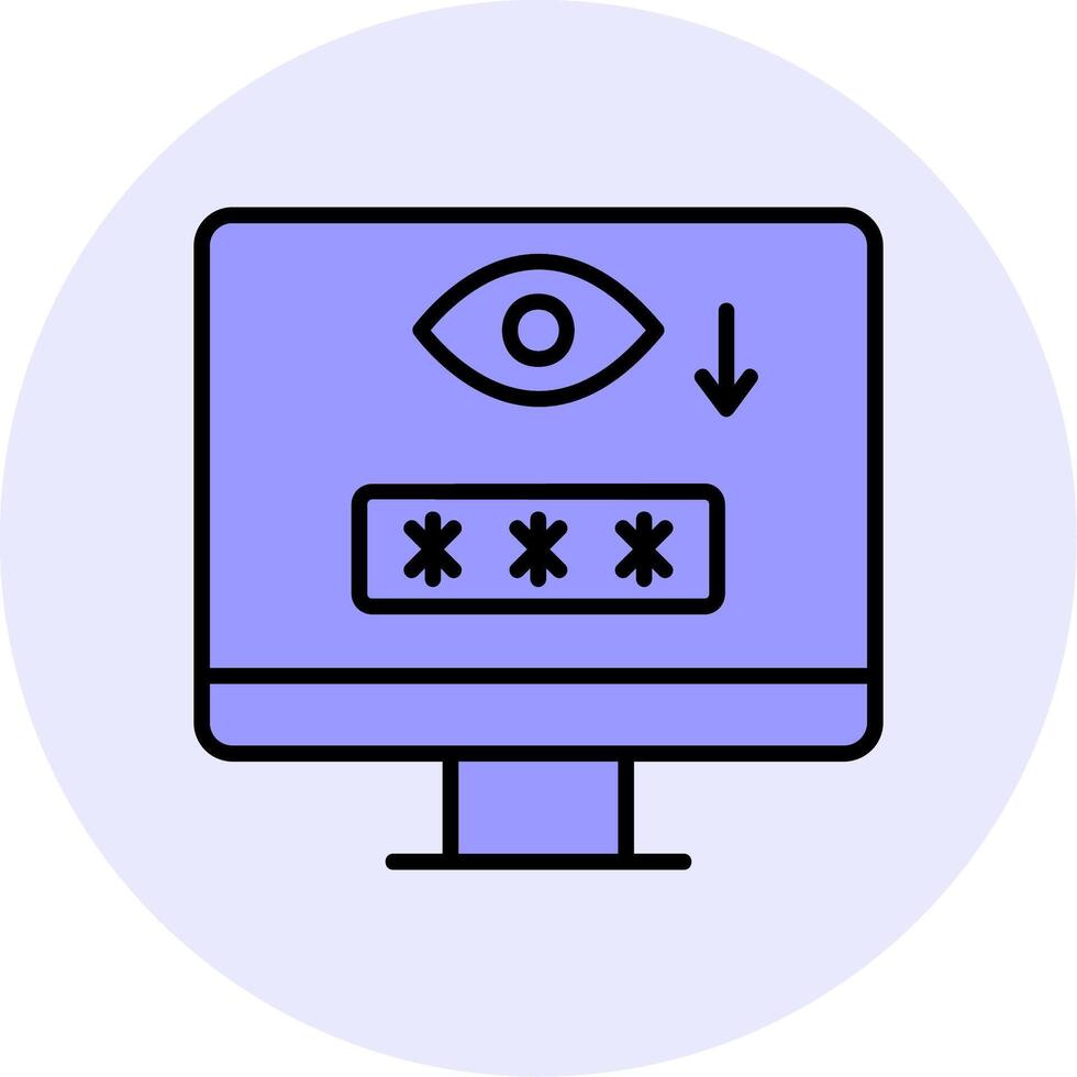 Computer Spyware Vector Icon